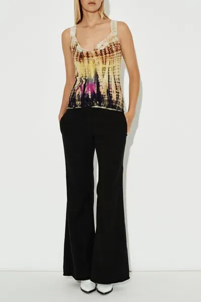 Raquel Allegra Bright Viscose Linda Top In Black