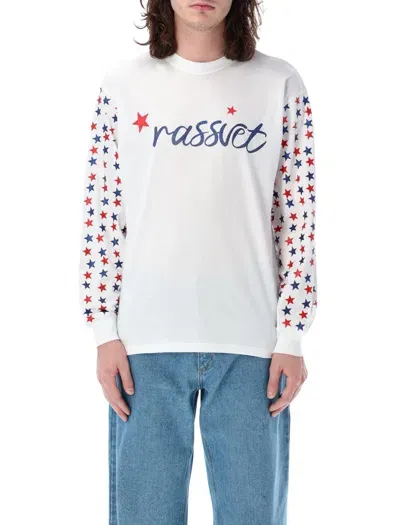 Rassvet Logo-print Cotton T-shirt In White