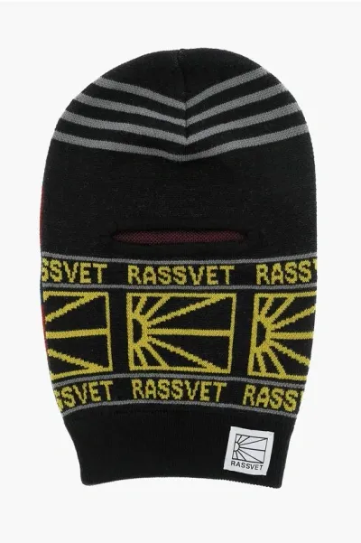 Rassvet Striped Balaclava With Contrasting Logo