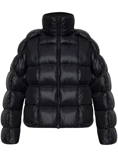 Raxxy Panelled Puffer Jacket In Black