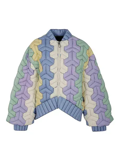 Raxxy Triangle Multicolor Down Jacket In Multicolour