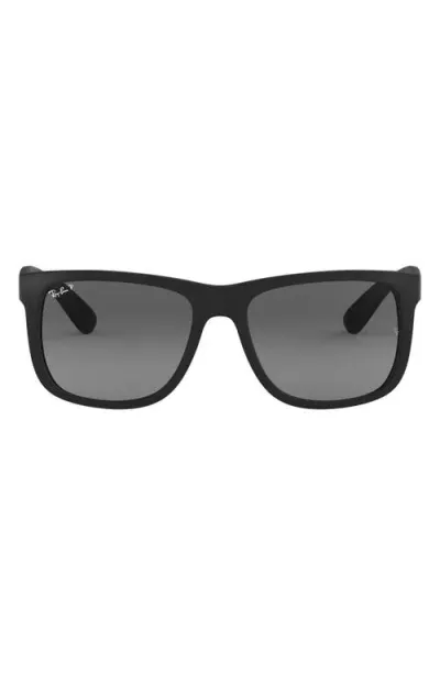 Ray Ban Ray-ban 54mm Polarized Square Sunglasses In Dark/grey Black