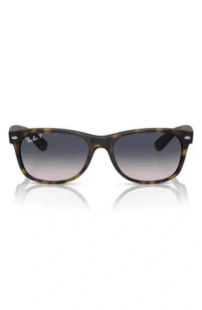 Ray Ban 55mm Gradient Polarized Square Sunglasses In Havana