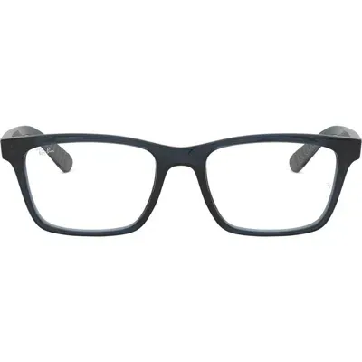 Ray Ban Ray-ban 55mm Square Optical Glasses In Transparent Grey/blue