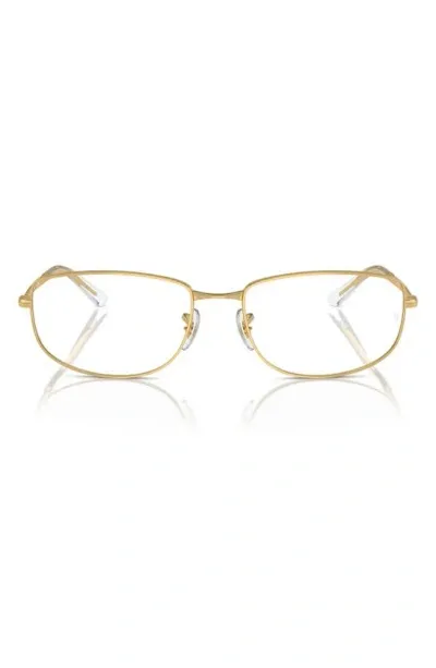 Ray Ban 56mm Irregular Optical Glasses In Gold Transition