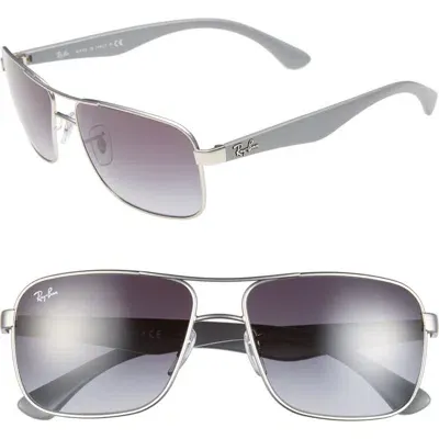 Ray Ban Ray-ban 59mm Pilot Sunglasses In Silver/grey Gradient