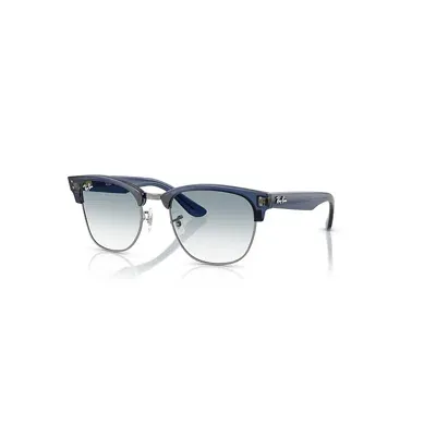 Ray Ban Clubmaster Reverse Sonnenbrillen Dunkelblau Transparent Fassung Blau Glas 51-21 In Blue