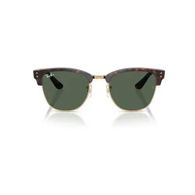 Ray Ban Clubmaster Reverse Sunglasses Havana Frame Green Lenses 51-21