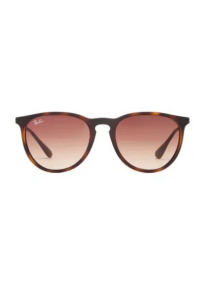 Ray Ban Erika Classic Oval Sunglasses In Rubber Havana