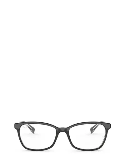 Ray Ban Ray-ban Eyeglasses In Top Black On Transparent