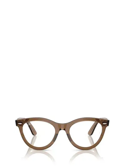 Ray Ban Ray-ban Eyeglasses In Transparent Light Brown