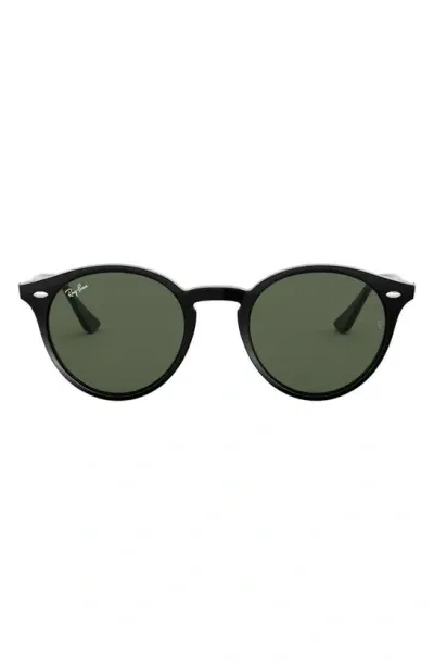 Ray Ban Highstreet 49mm Round Sunglasses In Black/gray