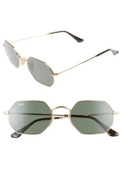 Ray Ban Ray-ban Icons 53mm Sunglasses In Gold/green