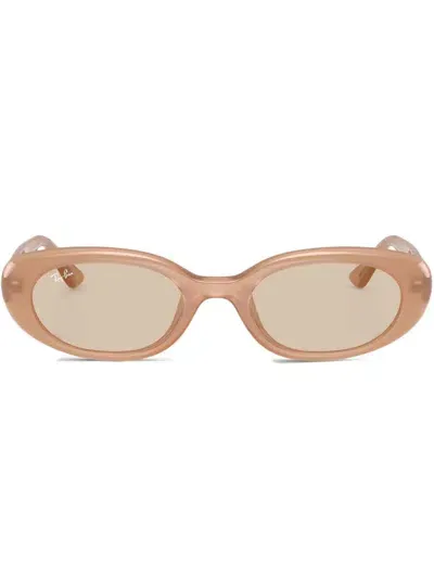 Ray Ban Logo-lettering Sunglasses In Brown