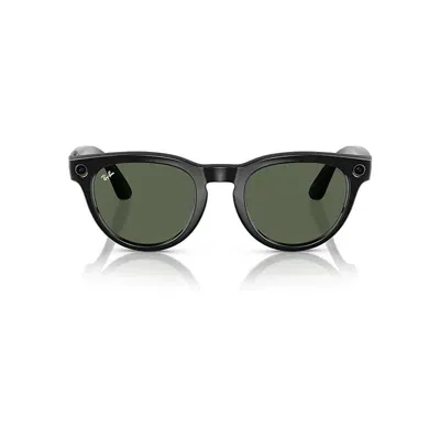 Ray Ban Ray-ban | Meta Low Bridge Fit Headliner Electronics Black Frame Green Lenses 51-23