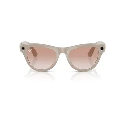 Ray Ban Ray-ban | Meta Skyler  Kreidegrau Fassung Rosa Glas 52-20 In Chalky Gray