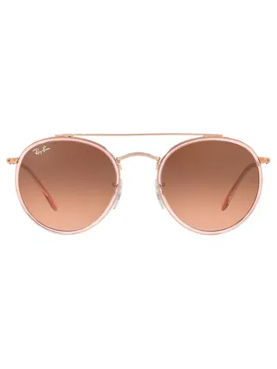 Ray Ban Rb3647n Round-frame Sunglasses In Pink