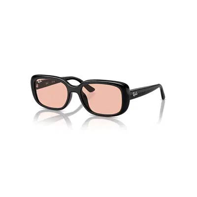 Ray Ban Rb4421d Washed Lenses Bio-based Sonnenbrillen Schwarz Fassung Rosa Glas 56-18