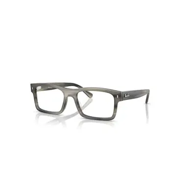 Ray Ban Rb5435 Optics  Havana Grau Fassung Klar Glas Polarisiert 54-19 In Gray