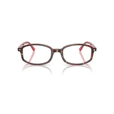 Ray Ban Sam Optics Eyeglasses Transparent Red Frame Clear Lenses Polarized 54-19