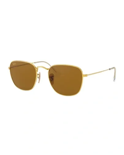 Ray Ban Square Metal Sunglasses In Yellow/blue