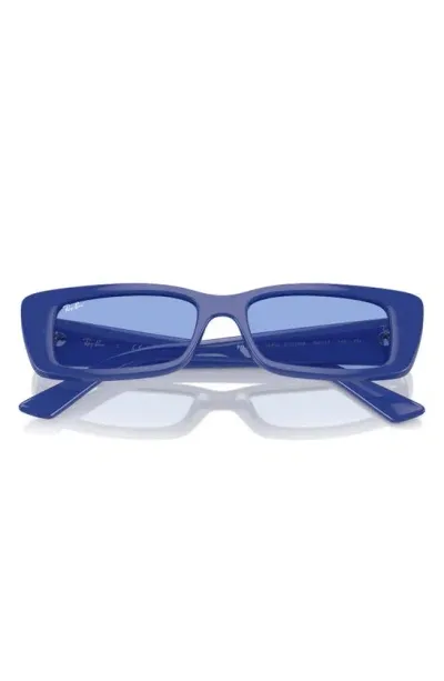 Ray Ban Teru 54mm Rectangle Sunglasses In Blue