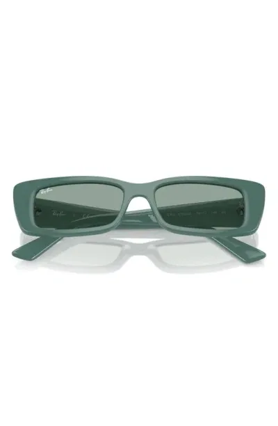 Ray Ban Teru 54mm Rectangle Sunglasses In Dark Green