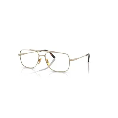 Ray Ban William Titanium Optics  Arista Gold Fassung Klar Glas Polarisiert 56-17