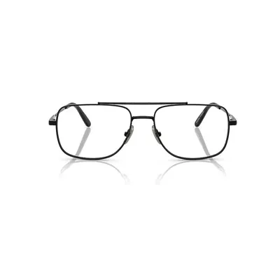 Ray Ban William Titanium Optics Eyeglasses Black Frame Clear Lenses Polarized 58-17