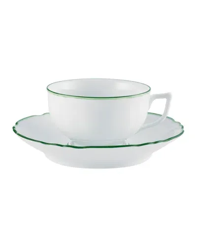 Raynaud Touraine Double Filet Green Teacup