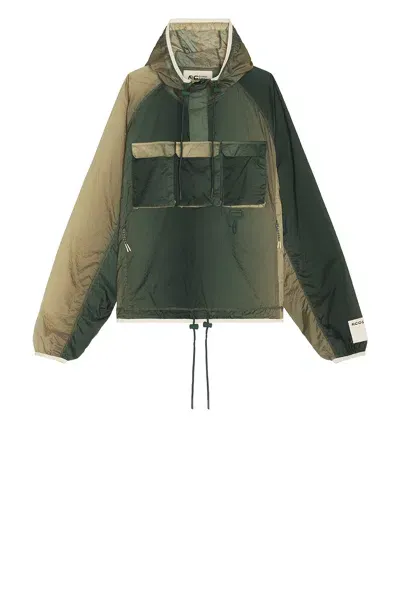 Rc Outdoor Supply Packable Nylon Anorak In Gradient Green & Brown