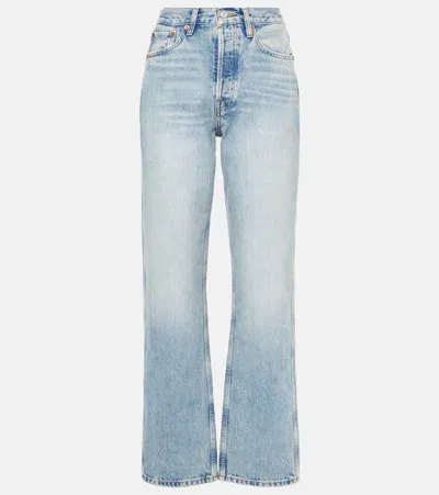 Re/done High-rise Straight Jeans 90s In Blau