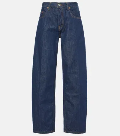 Re/done Wide Taper Wide-leg Jeans In Blue