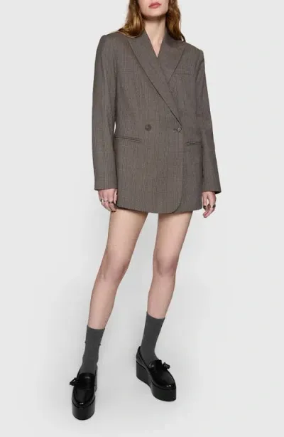 Rebecca Minkoff Addison Glen Plaid Oversize Blazer In Chestnut