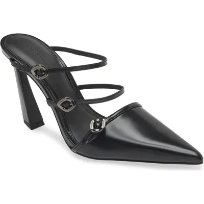 Rebecca Minkoff Buckle Pointed Toe Mule In Black