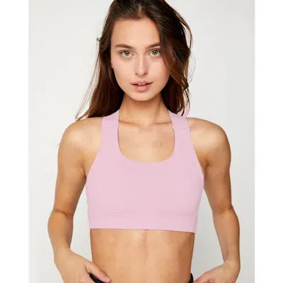 Rebody Active Cross X Silkiflex Lite Bra In Baby Pink