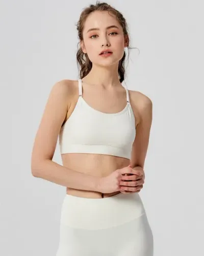 Rebody Active Luna Cloudlux Bra In Off White/white