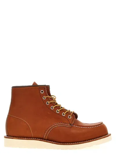 Red Wing Classic Moc Ankle Boots In Brown