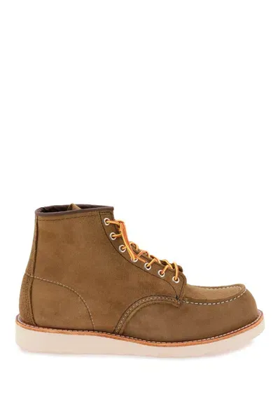 Red Wing Classic Moc Ankle Boots In Brown