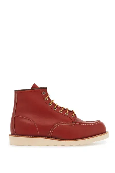 Red Wing Shoes Classic Moc Ankle Boots In Pink