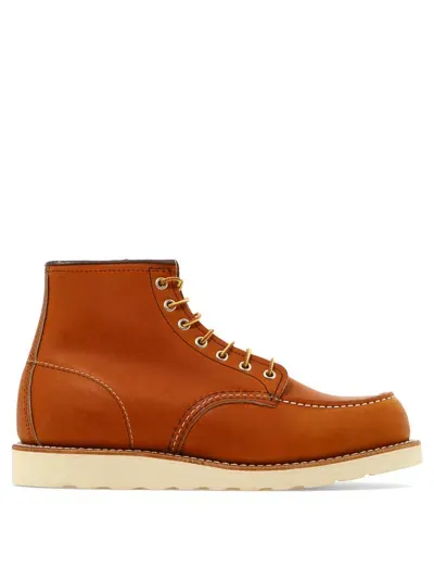 Red Wing Shoes Classic Moc Ankle Boots In Brown