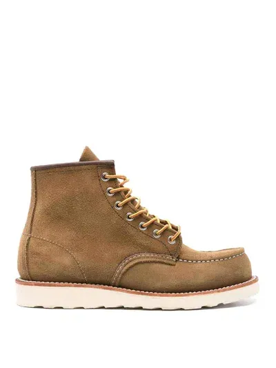 Red Wing Shoes Classic Moc Leather Ankle Boots In Green