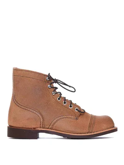 Red Wing Shoes Iron Ranger Boots In Beige