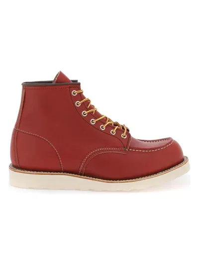 Red Wing Shoes 875 Classic Moc Leather Boots In Red