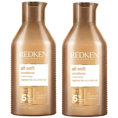 Redken All Soft Conditioner Duo (2 X 250ml) In White