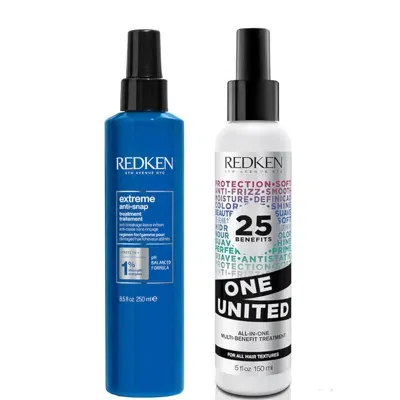 Redken Extreme Anti-snap And One United Hair Treatment Bundle In White