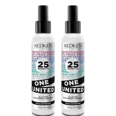 Redken One United Multi-benefit Treatment Duo (2 X 150ml) In White