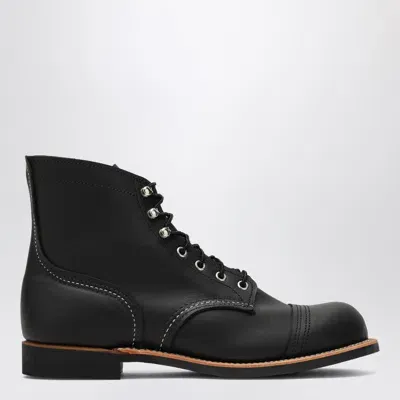 Redwing Black Leather Iron Ranger Boot