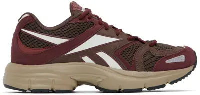 Reebok Brown & Burgundy Premier Road Plus Vi Sneakers In Mahogany/rich Maroon