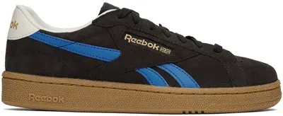 Reebok Brown Club C Grounds Uk Sneakers In Darkmatter/kineticbl